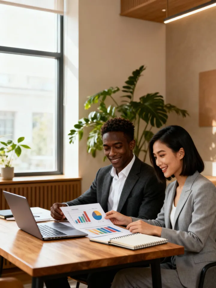 Equipe de análise de mercado imobiliário